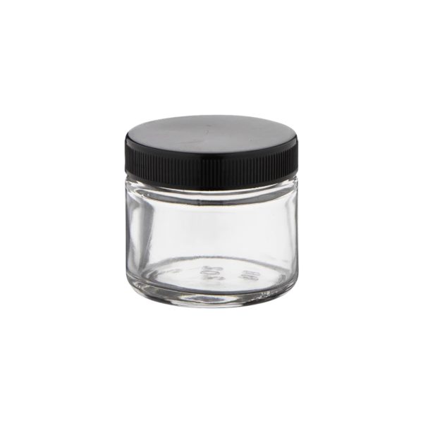 Glass Jars w/ Ribbed Caps | 2oz