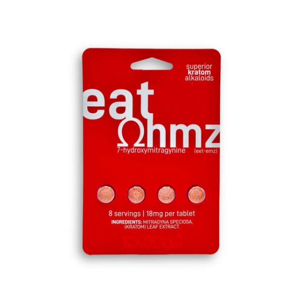 Eat Ohmz | 7 Hydroxy Kratom Extract Tablets | 4 Count - 18mg Each